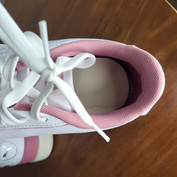 Puma White and Pink Retro Sneakers with Breathable Design Womens SIZE 8 - Picture 8 of 12